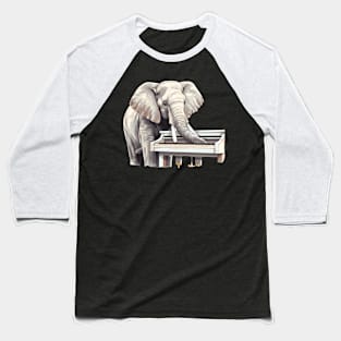 Elephant playing piano Baseball T-Shirt